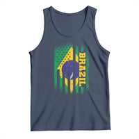 Brazilian Americans Brazilian Pride Latin Vintage USA Brazil Flag Tank Top