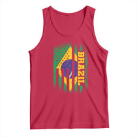 Brazilian Americans Brazilian Pride Latin Vintage USA Brazil Flag Tank Top