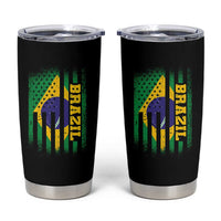 Brazilian Americans Brazilian Pride Latin Vintage USA Brazil Flag Tumbler Cup