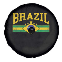 Brazilian Pride Vintage Brasil Brazil Flag Latin America Spare Tire Cover - Wonder Print Shop