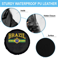 Brazilian Pride Vintage Brasil Brazil Flag Latin America Spare Tire Cover - Wonder Print Shop