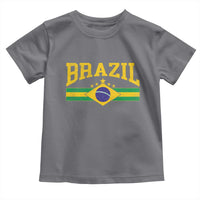 Brazilian Pride Vintage Brasil Brazil Flag Latin America Toddler T Shirt - Wonder Print Shop