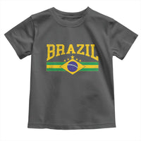 Brazilian Pride Vintage Brasil Brazil Flag Latin America Toddler T Shirt - Wonder Print Shop