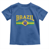 Brazilian Pride Vintage Brasil Brazil Flag Latin America Toddler T Shirt - Wonder Print Shop
