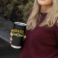 Brazilian Pride Vintage Brasil Brazil Flag Latin America Tumbler Cup - Wonder Print Shop