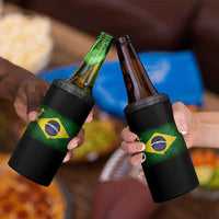 Brazilian Pride Christian Cross Latin America Brazil Flag 4 in 1 Can Cooler Tumbler - Wonder Print Shop