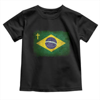 Brazilian Pride Christian Cross Latin America Brazil Flag Toddler T Shirt - Wonder Print Shop