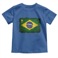 Brazilian Pride Christian Cross Latin America Brazil Flag Toddler T Shirt - Wonder Print Shop