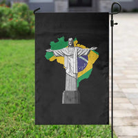 Brazilian Pride Christ the Redeemer Statue Latin America Brazil Map Garden Flag - Wonder Print Shop