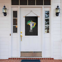 Brazilian Pride Christ the Redeemer Statue Latin America Brazil Map Garden Flag - Wonder Print Shop