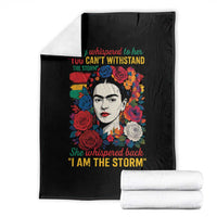 Frida Kahlo Throw Blanket They Whispered To Her You Cant Withstand The Storm - Wonder Print Shop