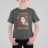 Frida Kahlo T Shirt For Kid They Whispered To Her You Cant Withstand The Storm - Wonder Print Shop