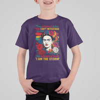 Frida Kahlo T Shirt For Kid They Whispered To Her You Cant Withstand The Storm - Wonder Print Shop