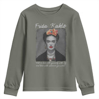 Frida Kahlo Youth Sweatshirt Fall In Love With Yourself With Life And Then Whoever You Want - Wonder Print Shop