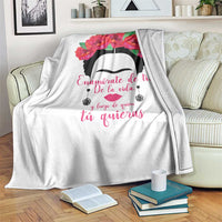 Frida Kahlo Quotes Throw Blanket Enamorate De Ti De La Vida Mexican Artist - Wonder Print Shop