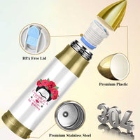 Frida Kahlo Quotes Bullet Tumbler Enamorate De Ti De La Vida Mexican Artist - Wonder Print Shop