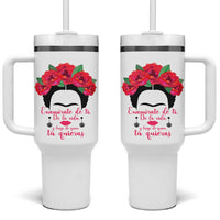 Frida Kahlo Quotes Tumbler With Handle Enamorate De Ti De La Vida Mexican Artist - Wonder Print Shop