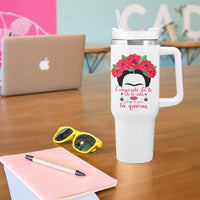 Frida Kahlo Quotes Tumbler With Handle Enamorate De Ti De La Vida Mexican Artist - Wonder Print Shop