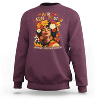 Afro Latina Power Sweatshirt Hispanic Heritage Month Flowers - Wonder Print Shop