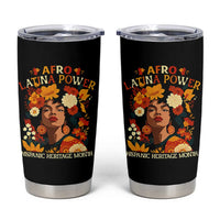 Afro Latina Power Tumbler Cup Hispanic Heritage Month Flowers - Wonder Print Shop
