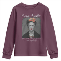 Frida Kahlo Youth Sweatshirt Feet What Do I Need You For When I Have Wings To Fly - Wonder Print Shop