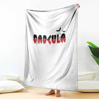 Halloween Couple Matching Throw Blanket Dadcula Couples Daddy Husband Vampire Bat Spider Web - Wonder Print Shop