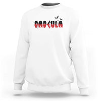 Halloween Couple Matching Sweatshirt Dadcula Couples Daddy Husband Vampire Bat Spider Web - Wonder Print Shop