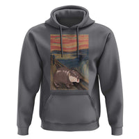 Funny Moo Deng Hoodie Cute Hippo Zoo Scream Art Meme Baby Pygmy Edvard Munch