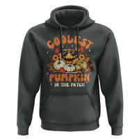 Funny Halloween Hoodie Coolest Pumpkin In The Patch Autumn Maple Leaf Flower - Wonder Print Shop