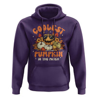 Funny Halloween Hoodie Coolest Pumpkin In The Patch Autumn Maple Leaf Flower - Wonder Print Shop