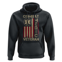 Combat Medic Veteran Hoodie Medical Military Vintage American Flag - Wonder Print Shop