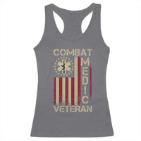 Combat Medic Veteran Racerback Tank Top Medical Military Vintage American Flag - Wonder Print Shop