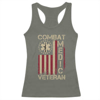 Combat Medic Veteran Racerback Tank Top Medical Military Vintage American Flag - Wonder Print Shop