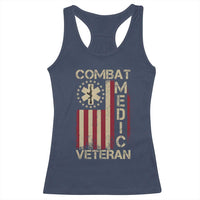 Combat Medic Veteran Racerback Tank Top Medical Military Vintage American Flag - Wonder Print Shop