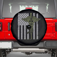 Combat Medic Soldier Spare Tire Cover Caduceus Vintage American Flag - Wonder Print Shop