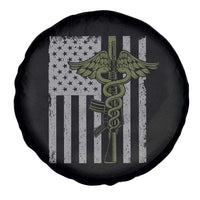 Combat Medic Soldier Spare Tire Cover Caduceus Vintage American Flag - Wonder Print Shop