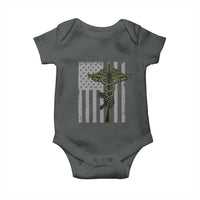 Combat Medic Soldier Baby Onesie Caduceus Vintage American Flag - Wonder Print Shop