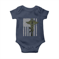 Combat Medic Soldier Baby Onesie Caduceus Vintage American Flag - Wonder Print Shop