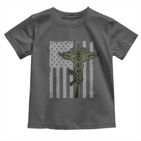 Combat Medic Soldier Toddler T Shirt Caduceus Vintage American Flag - Wonder Print Shop