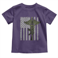 Combat Medic Soldier Toddler T Shirt Caduceus Vintage American Flag - Wonder Print Shop