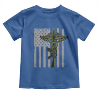 Combat Medic Soldier Toddler T Shirt Caduceus Vintage American Flag - Wonder Print Shop