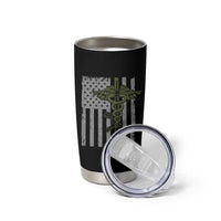 Combat Medic Soldier Tumbler Cup Caduceus Vintage American Flag - Wonder Print Shop