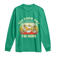 Funny Thanksgiving Deviled Eggs Long Sleeve Shirt You Know Why I Am Here Easter Day - Wonder Print Shop