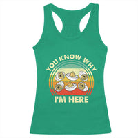 Funny Thanksgiving Deviled Eggs Racerback Tank Top You Know Why I Am Here Easter Day - Wonder Print Shop