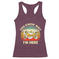 Funny Thanksgiving Deviled Eggs Racerback Tank Top You Know Why I Am Here Easter Day - Wonder Print Shop
