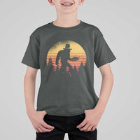 Bigfoot Pilgrim Turkey Pumpkin Thanksgiving Day T Shirt For Kid - Wonder Print Shop