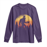 Bigfoot Pilgrim Turkey Pumpkin Thanksgiving Day Long Sleeve Shirt - Wonder Print Shop