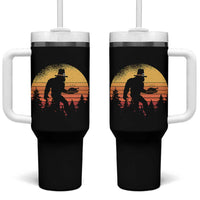 Bigfoot Pilgrim Turkey Pumpkin Thanksgiving Day Tumbler With Handle - Wonder Print Shop