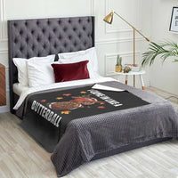 Funny I Came In Like A Butterball Throw Blanket Thanksgiving Dabbing Turkey - Wonder Print Shop