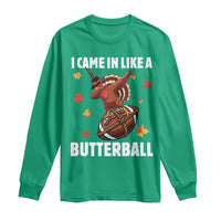 Funny I Came In Like A Butterball Long Sleeve Shirt Thanksgiving Dabbing Turkey - Wonder Print Shop